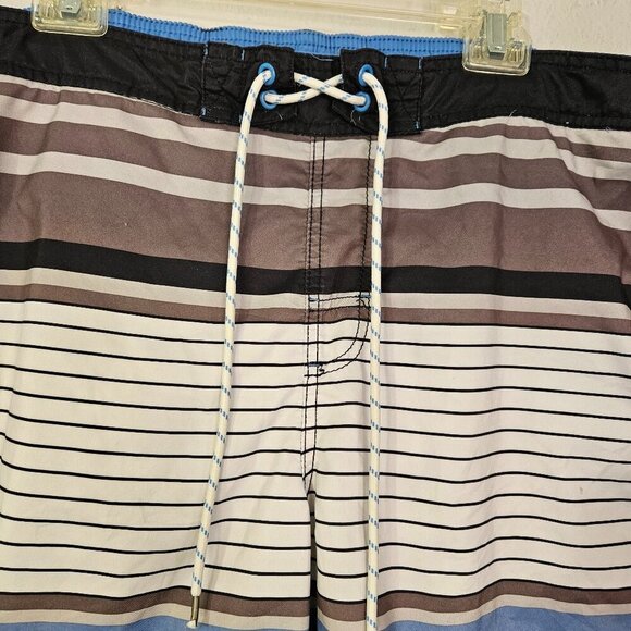 Goodfellow Men's Vertical Striped Casual Swim Trunks Size L - Picture 2 of 6